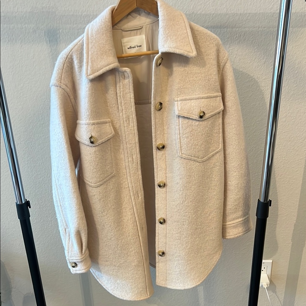 Wilfred Free Cream Button-Up Jacket